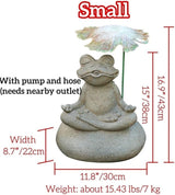 Whimsical Animal Pond Spitter, Outdoor Water Fountain with Pump and Hose, Antique Style Garden Water Fountain for Patio, Yard, Pond and Indoor Decor(Small)