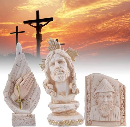 Garden Ornaments Decor Statue Outdoor,Abstract Unique Statue Sculpture Creative Statues and Sculptures Outdoor Decor for Garden,Christ Sculpture Hand Innovative Resin Statue Crafts Interior