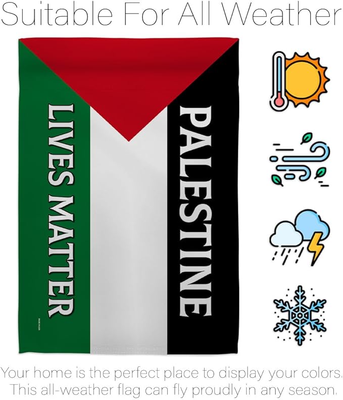 Palestine Lives Matter Flag Pole Set Bandera de Support Stand With Palestinians Decor Home Wall Hanging Garden Tapestry Home Door Poster Garden Stake Cemetery Grave Yard Sign Muslims Gifts Made In USA