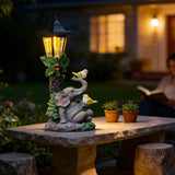 Solar Elephant Garden Statue, Outside Elephant Statue with Lantern Perfect for Balconies, backyards, or lawns—A Unique Birthday or Housewarming Gift for Women, Mothers, or Grandmothers