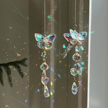 Hanging Prism Dragonfly Sun Catchers Indoor Window Rainbow Maker Sparkling Crystal Decor Sunlight Suncatcher