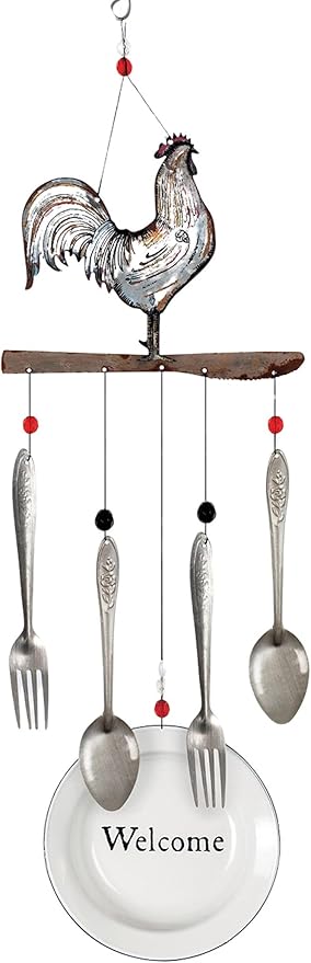 Sunset Vista Designs 92153 Farmhouse Wind Chime, 28-Inch, Rooster