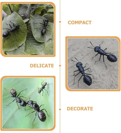 Simulated Ant Statue Set 6 Pieces Miniature Desk Ants Sculptures Indoor Outdoor Garden Decoration Lightweight 2.55X2.36X0.78 Inch