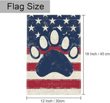Gkyygk Paw Red Blue Garden Flag 12x18 Double Sided Banners Yard Flag Welcome Seasonal Farmhouse Yard Outside Decoration
