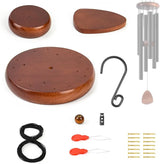 CELSOL Wind Chime Parts Kit, 24 PCS Complete DIY Set with Hooks, Round Top, Clapper, Wind Catcher, Brass Nails, and 17.2FT Nylon String for Easy Wind Chime Making, Repair, and Replacement
