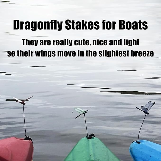 Tuxiaobu 20 Pcs Garden Dragonfly Stakes - Fake Dragonflies Removable Plastic Fake Dragonfly Garden Decor - Dragon Fly Dragon Flies Indoor Outdoor Decorations
