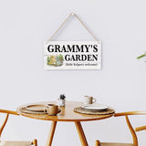 Grammy Gifts Outdoor Garden Wooden Sign Decor, Indoor Garden Decoration Hanging Signs 12x6 Inches, Outdoor Porch Yard Wall Art Decor Sign, Mother's Day Gifts Birthday Gift for Mom Grandma