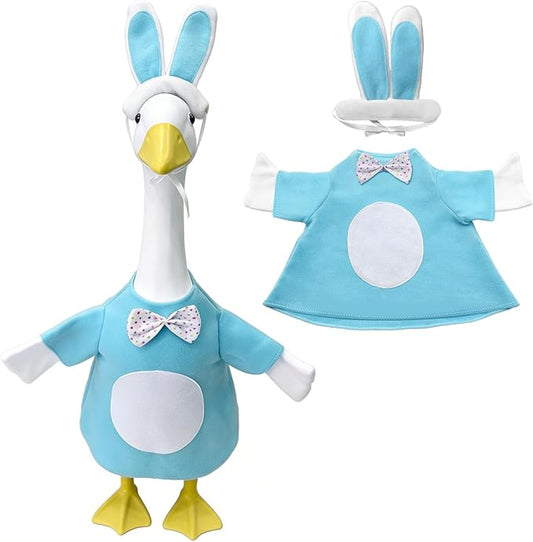 Independence Day Style Cute Outfit for 23-Inch Cement Goose – Outdoor Garden Yard Porch Decor