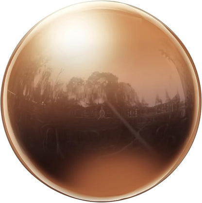 uxcell Gazing Ball 4 Inch 100mm Reflective Sphere Polished Hollow Ball, Stainless Steel Gazing Globe Mirror Ball for Home Garden Outdoor Decoration, Rose Gold