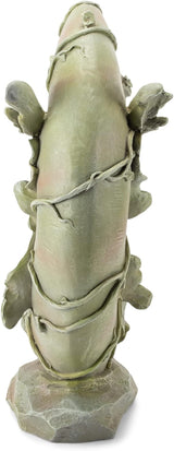 Napco Imports Resin Stone Fairy Moon Statue with Bronze Finish 14102