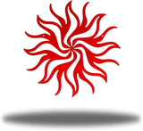 Riverside Designs Tribal Sun Metal Wall Art Steel Decor (Red, 30" L x 30" W)