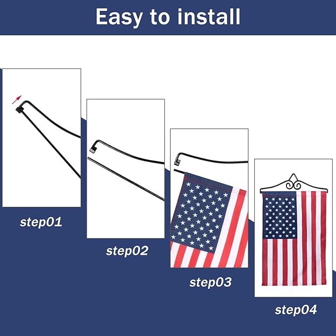 NQ Garden Flag Wall Hanger Indoor and Outdoor, Garden Flag Holder, Banner Hanger for Decoration Ideal for Flag with Width Smaller than 13" (1 Pack)