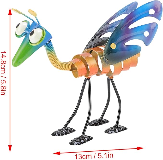 Yosoo Health Gear Metal Garden Grasshopper Decor Handcrafted Yard Art Outside Decoration Lawn Ornament Outdoor Model Large Cute Snails for Ornaments Patio Decorations Hanging Wall Statues