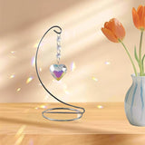 Sun Catchers,Crystal Suncatcher with Stand Chain Pendant Ornaments Hanging Crystals Prism Rainbow Maker for Windows Indoor Outdoor Home Decoration,Birthday Christmas for Women Girl