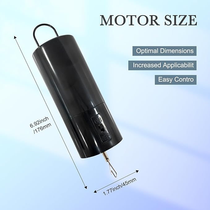 Wind Spinner Motor 20RPM Battery Operated | Hanging Display for Wind Spinners, Chimes, Sun Catcher, Disco Ball, Baby Crib, Garden/Christmas Decor
