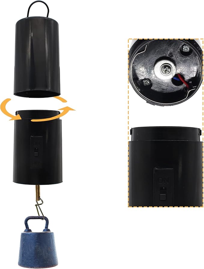 3pcs Wind Spinner Motor, Hanging Rotating Display Spinner Motor, Black Outdoor Hanging Wind Spinners for Yard, Garden, Lawn Decoration