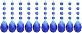 PATIKIL Teardrop Crystal Chandelier Pendants Beads, 10 Pack 125mm Length 38mm Chandelier Prisms Parts Ornaments Hanging Beads for DIY Arts Crafts Decoration, Dark Blue