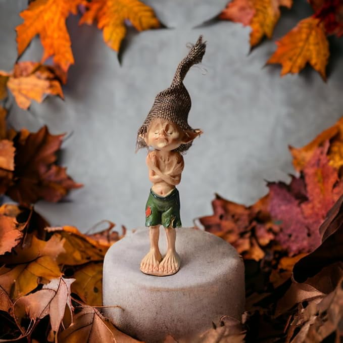 Elf Figurine Poor Pixie Statue – for Home Garden Patio Lawn Decor, Outdoor Elves Fairy Garden Bedroom Learning Room Decorations Friend Gift