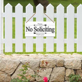 Please No Soliciting Thank You Funny Rustic Wooden Front Door Sign Vintage Outdoor Wall Art Hanging Plaque for Porch Yard Store Home Farmhouse Decor 10''x 5''