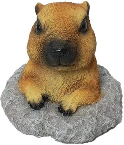 Garden Statues Bothyi Garden Groundhog Statue Lawn Ornament Collectibles Cute Yard Art Sculpture Resin Animal Figurine for Flowerpot Outside Garden Yard Ornaments Decor