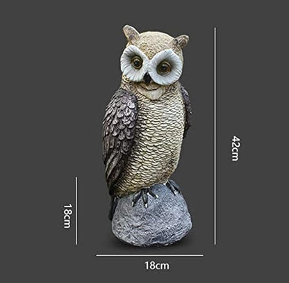 Garden Ornaments Decor Statue Outdoor,Garden Statue Outdoor Figurines Yard Decor,Owl Decoration Sculpture, Garden Animal Painted Resin Crafts Outdoor Garden Lawn Decoration
