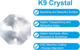PATIKIL K9 Crystal Octagon Beads 2 Holes Pendants, 60 Pack 22mm Chandelier Prisms Parts Ornaments Hanging Beads for DIY Arts Crafts Decoration, Clear
