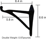 2 Pcs 6-Inch Iron Brackets Wall Hanging Planters, Iron Hangers for Outdoor Birds Feeders, Laterns, Solar Light Decorative Brackets (Screws Included, Black)