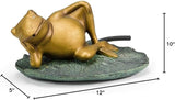 Aquascape Lazy Frog on Lily Pad Spitter Fountain for Ponds and Water Gardens, 78311