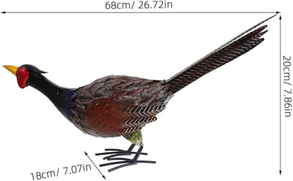 KESYOO Realistic Iron Pheasant Statue Outdoor Garden Decor Vivid Simulation Bird Figurine for Lawn Decoration Craft Sculpture Gift for Home and Patio