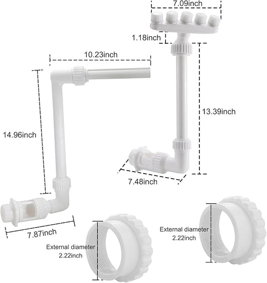 2-Pack Pool Fountain - Single Spray + 5-Nozzle Water Fountains for Above and In-Ground Pools, 360° Adjustable Swimming Spa Accessories Decoration Summer Water Temperatures Cooling.