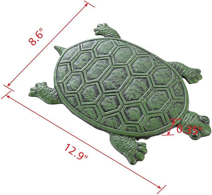MDLUU Cast Iron Stepping Stone, Turtle Stepping Stone, Decorative Tortoise Flagstone for Lawn, Yard, Garden Walkway