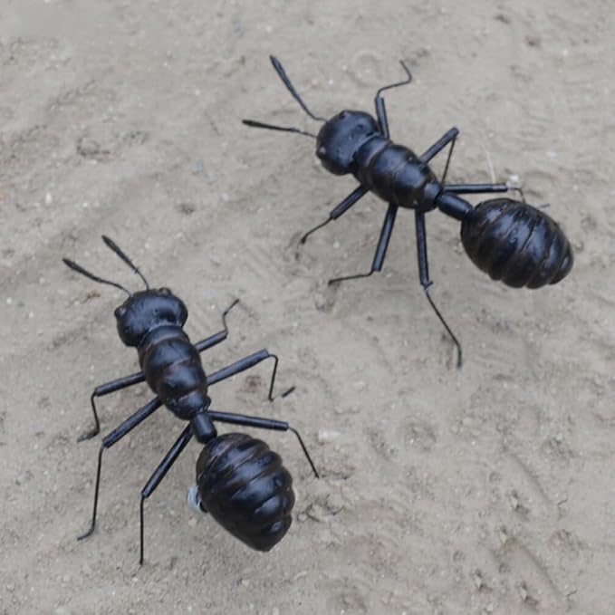 Simulated Ant Statue Set 6 Pieces Miniature Desk Ants Sculptures Indoor Outdoor Garden Decoration Lightweight 2.55X2.36X0.78 Inch