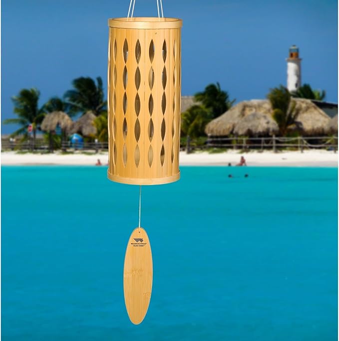 Woodstock Chimes Signature Collection, Aloha Chime, 28'' Natural Decor Designs - Coastal Gifts Wind Chimes for Outdoor, Patio, Home or Garden Décor (ACN)