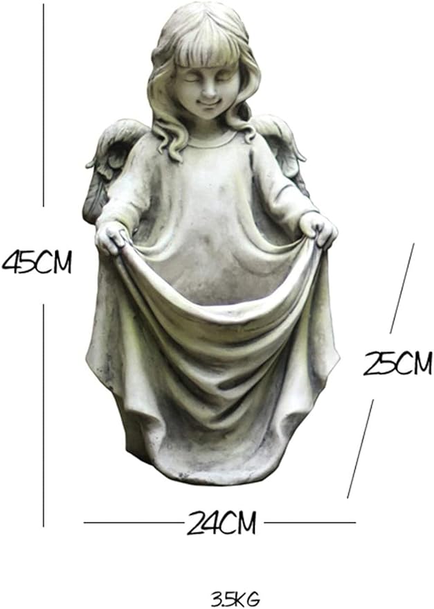 HongLianRiven Sculpture Tabletop Statue Angel Decoration Home Garden Decoration Accessories Courtyard Sculpture Outdoor Statue Gardening Gifts Crafts Figurines Potted Plants