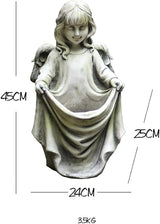 HongLianRiven Sculpture Tabletop Statue Angel Decoration Home Garden Decoration Accessories Courtyard Sculpture Outdoor Statue Gardening Gifts Crafts Figurines Potted Plants