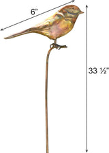 Ancient Graffiti AG-1307 Flamed Bird Garden Stake, 6.5 by 1 by 29", Multi-Colour