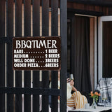 Funny Kitchen Signs Retro BBQ Timer Tin Sign Vintage Grilling Metal Signs For Outdoor Wall Decor Backyard Bar Signs Patio Barbecue Sign