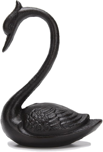 BRASSTAR Cast Iron Elegant Swan Garden Home Office Desk Decor Collection Animal Figurine Interior and Exterior Art Decoration TQGJPT528