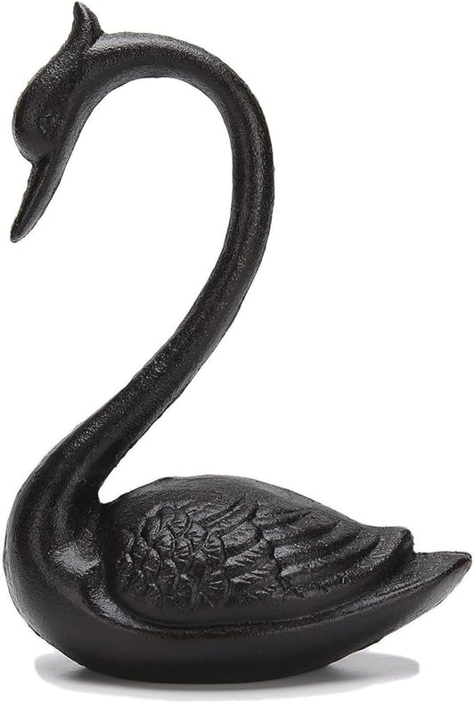 BRASSTAR Cast Iron Elegant Swan Garden Home Office Desk Decor Collection Animal Figurine Interior and Exterior Art Decoration TQGJPT528