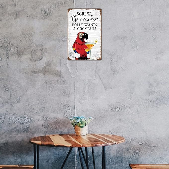 Bar Sign Tin Vintage Metal Signs Funny Bar Decor For Home Wall Decorations Personalized Sign For Beach Home Pool Patio Sign Outdoor 8×12 Inches