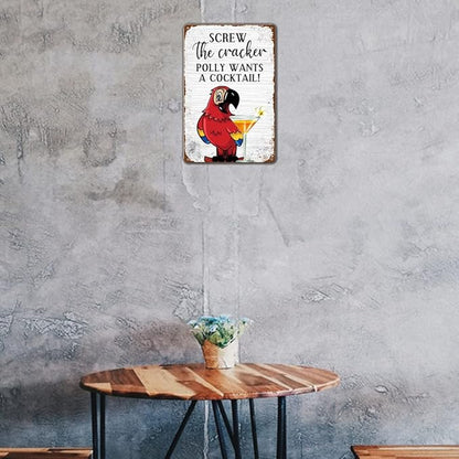 Bar Sign Tin Vintage Metal Signs Funny Bar Decor For Home Wall Decorations Personalized Sign For Beach Home Pool Patio Sign Outdoor 8×12 Inches