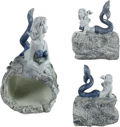 coolboy Mermaid Gutter Diverter Rain,Deco Gutter Extension Downspout, Eco-Friendly Resin Sculpture Gutter Extender Diverter,Splash Block, Perfect Rain Gutter Downspout Extension for 3"x4" Downspouts