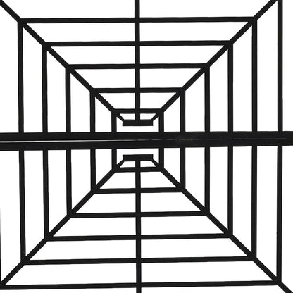 Metal Privacy Screen, 72" H x 44" W Freestanding Privacy Screens, Patio Decorative Metal Fence Panels with Stand, Portable Divider Screens, for Backyard/Patio/Deck (Black-Stripe, 72''H×44''W)