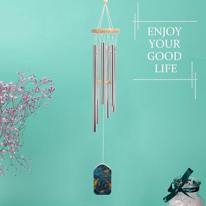 Wind Chimes for Outside,Sea Turtle Printed Cute Aluminium Windchimes Outdoors,Soothing Melodic Memorial Wind Chime for House Porch Patio Garden Balcony Decor