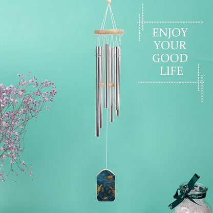 Wind Chimes for Outside,Sea Turtle Printed Cute Aluminium Windchimes Outdoors,Soothing Melodic Memorial Wind Chime for House Porch Patio Garden Balcony Decor