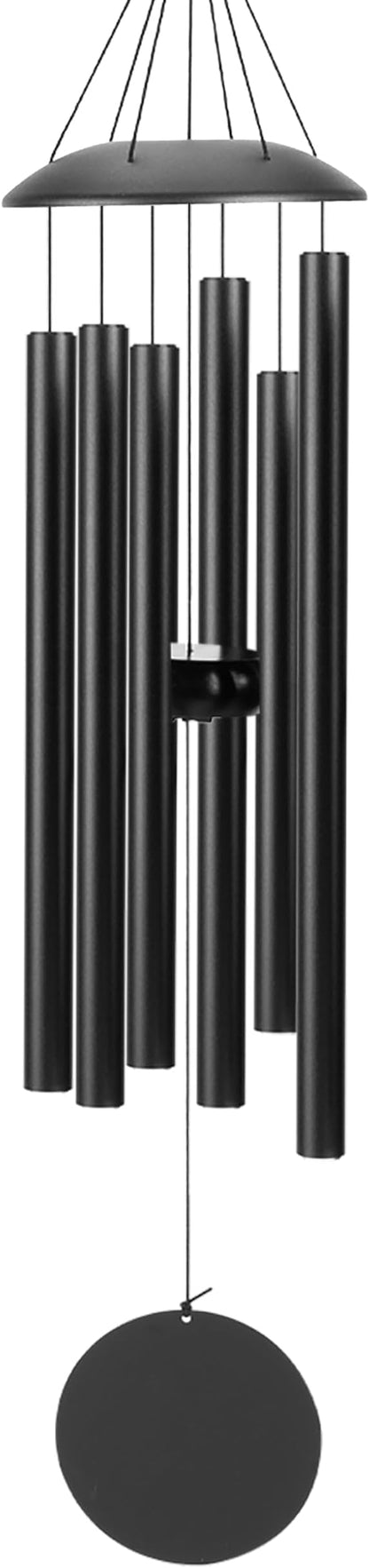 Wind Chimes for Outside with Classic Sound, Coolest Aluminium Metal Windchimes Outdoors with Pine Wood Striker, Unique Gift for Mom, Garden Decoration(28" Black)