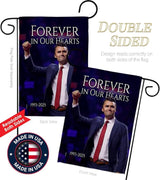 Forever In Our Hearts 1993-2025 Flag Yard Sign Wall Hanging Decor For Home Porch Charlie Kirk Poster Canvas Quote Sign Freedom Support Trump Patriotism Memorial Decoration Garden Remembrance Gift