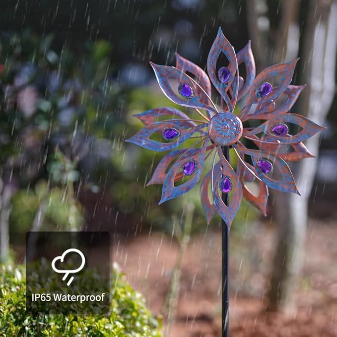 DREAMSOUL Wind Spinners Outdoor Double Kinetic Wind Spinner, Metal Windmill for Yard Patio Lawn Decor (58 * 14 Inches)