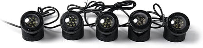 Jebao Submersible LED Pond Light with Photcell Sensor, Set of 5