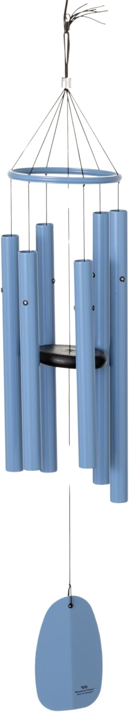 Woodstock Chimes Bells of Paradise Medium 32" Pigeon Blue Outdoor Memorial Gift, Wind Chimes for Backyard, Porch, Garden Patio Decor, Deep Tone Windchime BPMDNM